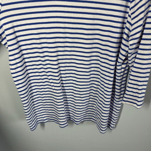Style & Co. Women Striped Long Sleeve Knit Top XL Coastal Nautical Supima Cotton - Picture 6 of 11